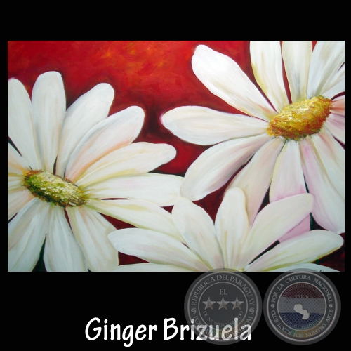 Obra: Flores (Detalle) - Óleo de Ginge Brizuela - Año 2009